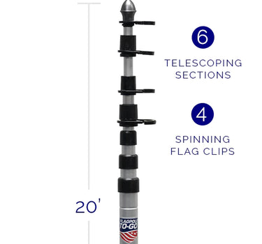 Dynamic Brands Aluminum Telescoping Flagpole